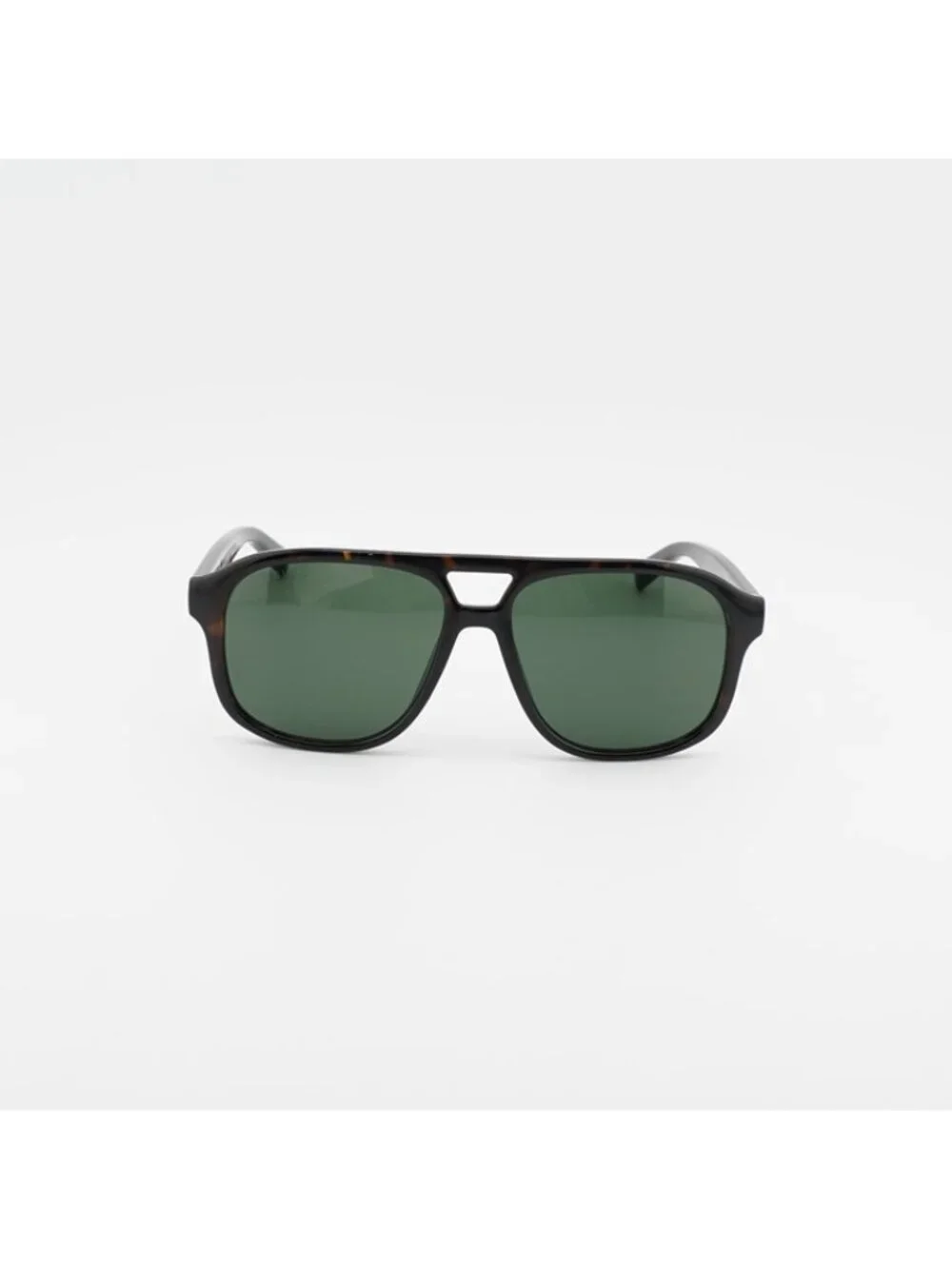 Gucci GG1856S 002 Sunglasses Dark Havana Aviator Frame, Green Lenses